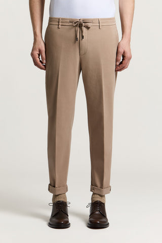 Pantalone jogger in gabardina di cotone
