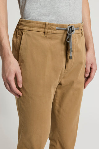 Cotton gabardine jogger trousers