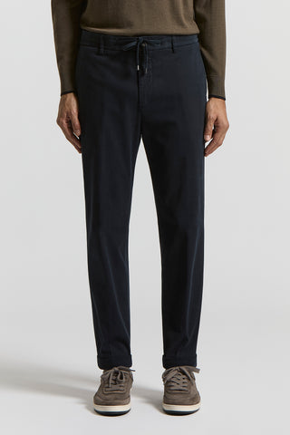 Cotton gabardine jogger trousers