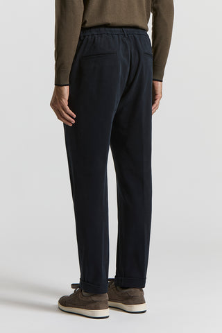 Cotton gabardine jogger trousers