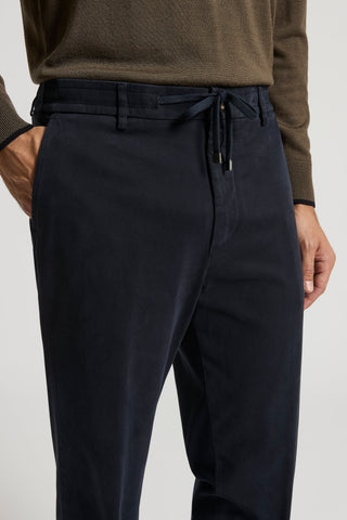 Cotton gabardine jogger trousers