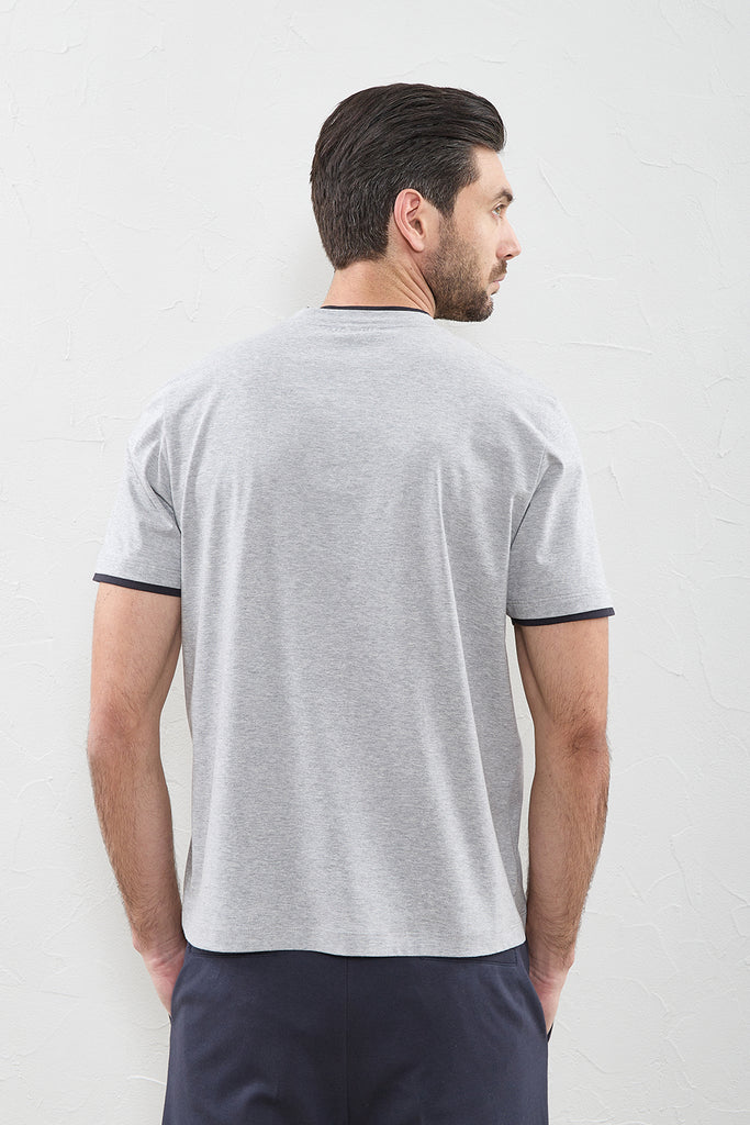 Pure mako cotton T-shirt with print  