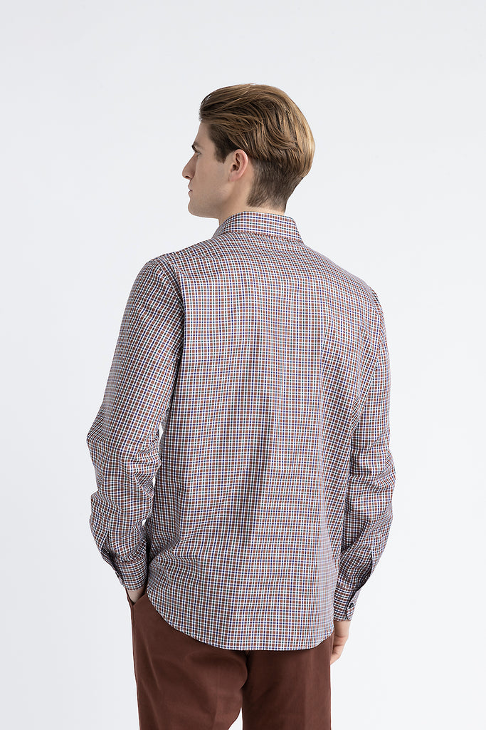 Micro check cotton shirt  