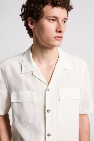 Camp shirt in tela di lino