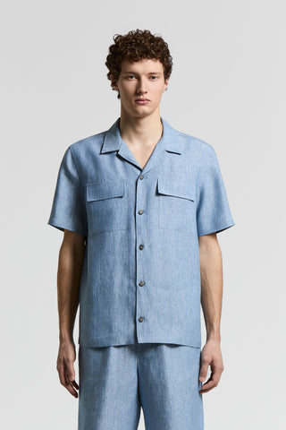 Camp shirt in tela di lino
