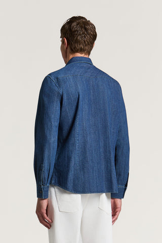 Camicia in denim di puro cotone