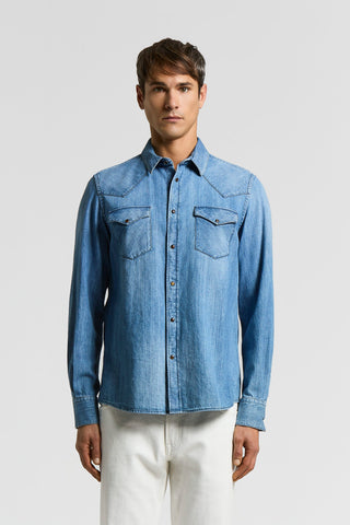 Camicia western in denim