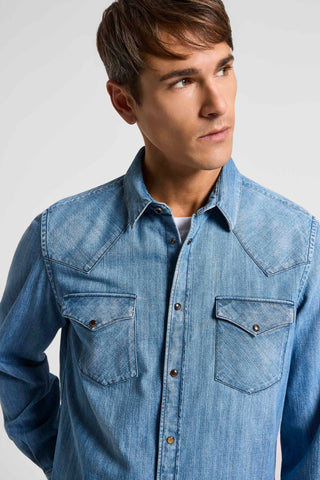 Camicia western in denim