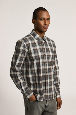 Camicia in flanella di lana e cotone