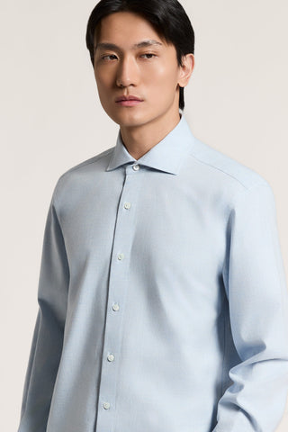 Camicia in twill di flanella in puro cotone