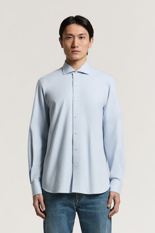 Camicia in twill di flanella in puro cotone
