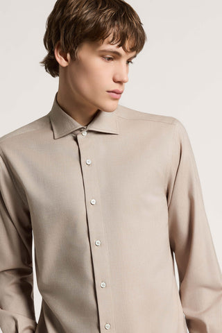 Camicia in flanella di cotone e lyocell