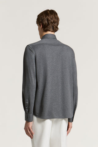 Camicia in jersey piquet