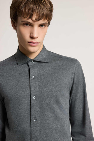 Camicia in jersey piquet