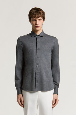 Camicia in jersey piquet