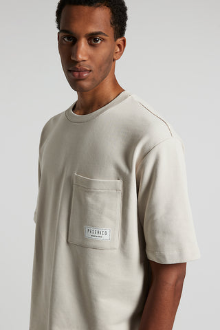 Pure cotton French terry fleece t-shirt