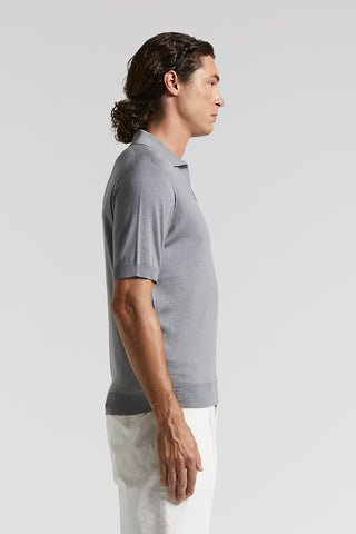 Silk and cotton polo shirt