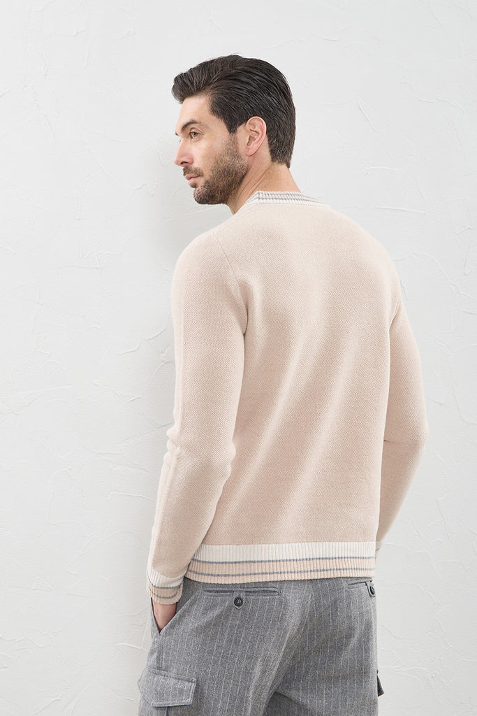 Wool and cashmere honeycomb stitch sweater  