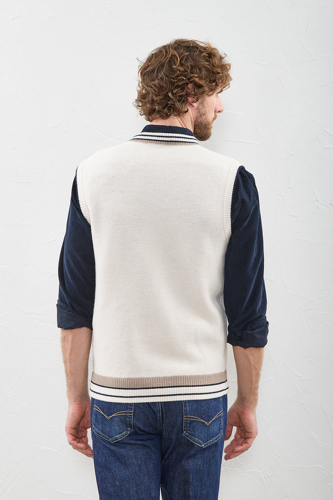 Merino wool yarn vest  