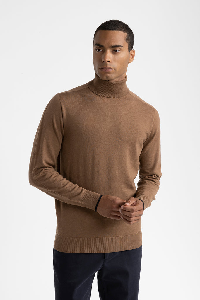 Pure new wool high neck sweater  