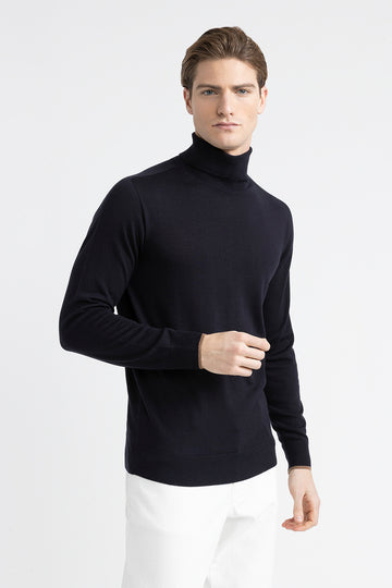 Pure new wool high neck sweater  