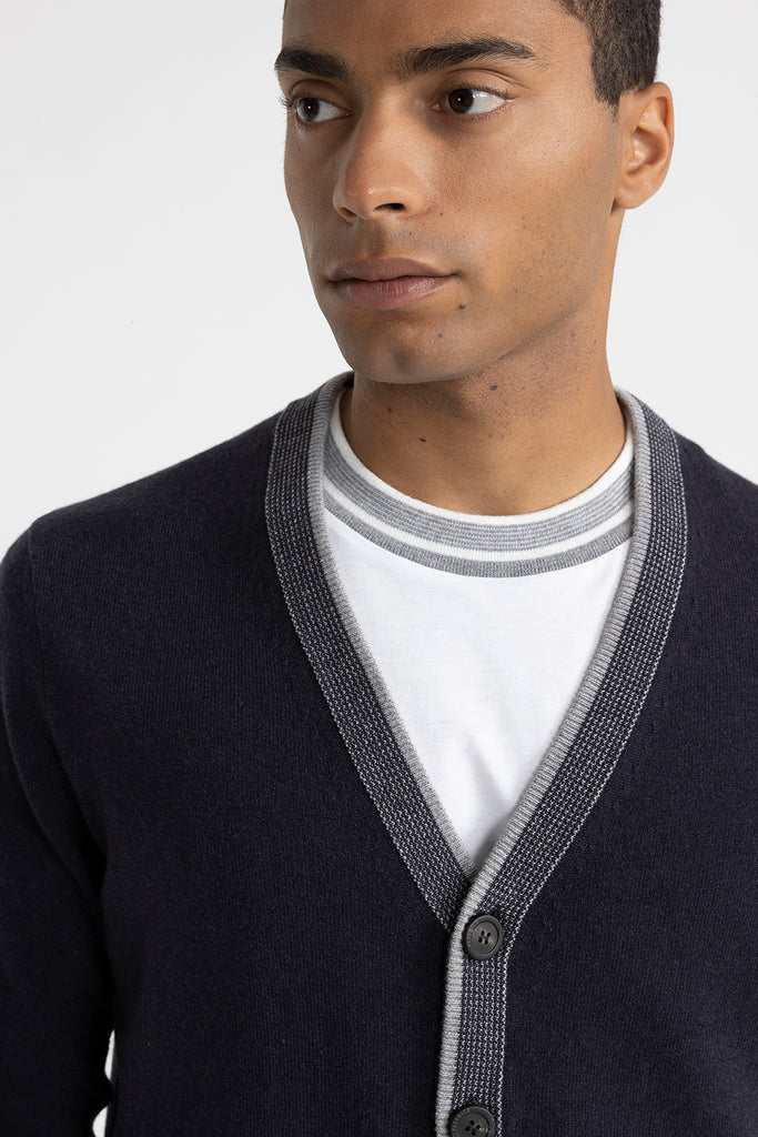 Wool, silk and cashmere cardigan  