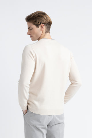 Wool, silk and cashmere yarn sweater  