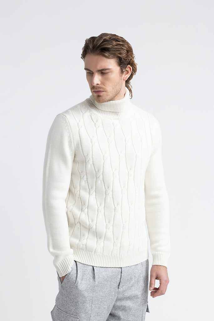 Pure merino wool high neck sweater  