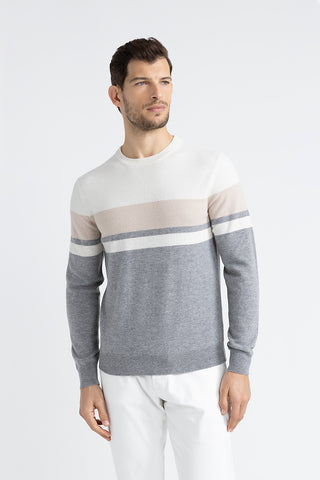 Wool and cashmere crewneck sweater  