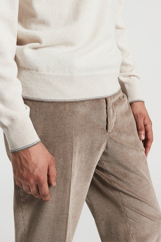 Wool and cashmere polo-neck jumper