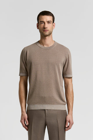T-shirt in lino e cotone