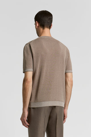 T-shirt in lino e cotone