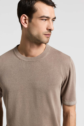 T-shirt in lino e cotone