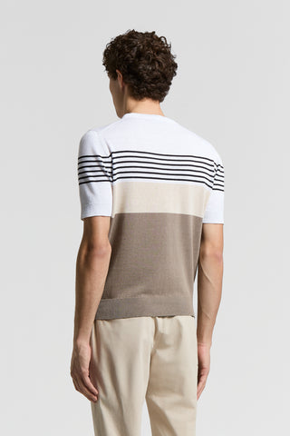 T-shirt in cotone e lino