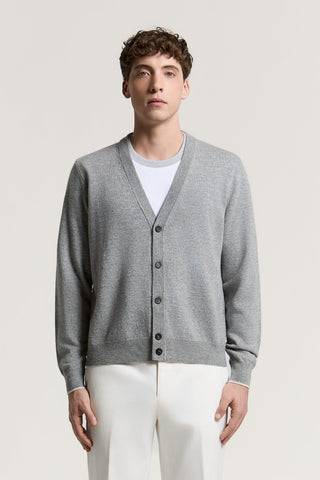 Cardigan in lana merino e cashmere