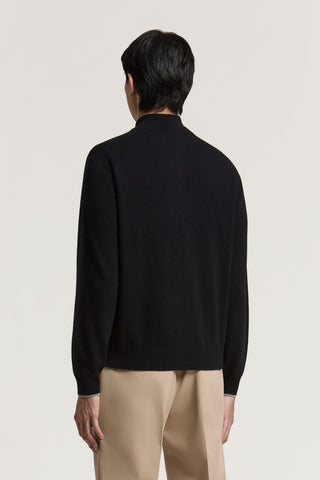 Cardigan full-zip in lana e cashmere