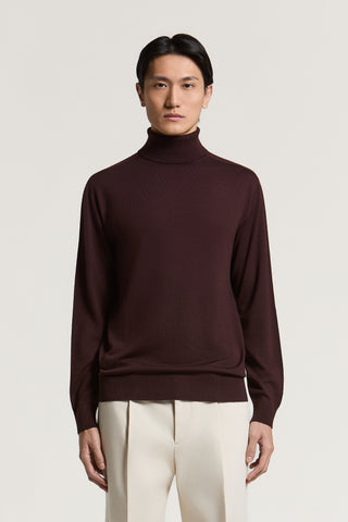 Maglia a collo alto in pura lana