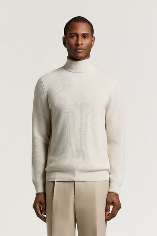 Maglia a collo alto in lana e cashmere