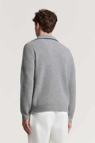 Maglia con zip in lana e cashmere