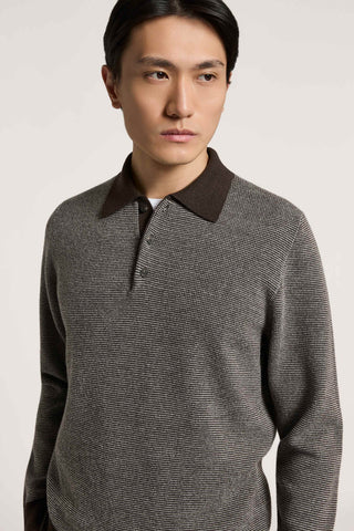 Polo in filato di lana e cashmere