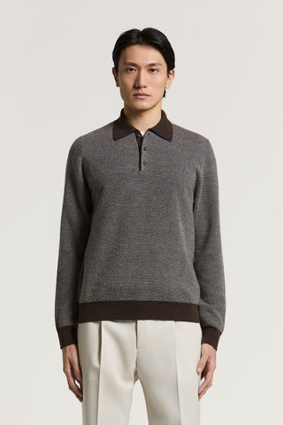 Polo in filato di lana e cashmere