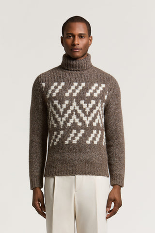 Maglia in filato di lana, alpaca e cotone