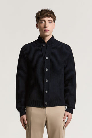 Cardigan in pura lana merino