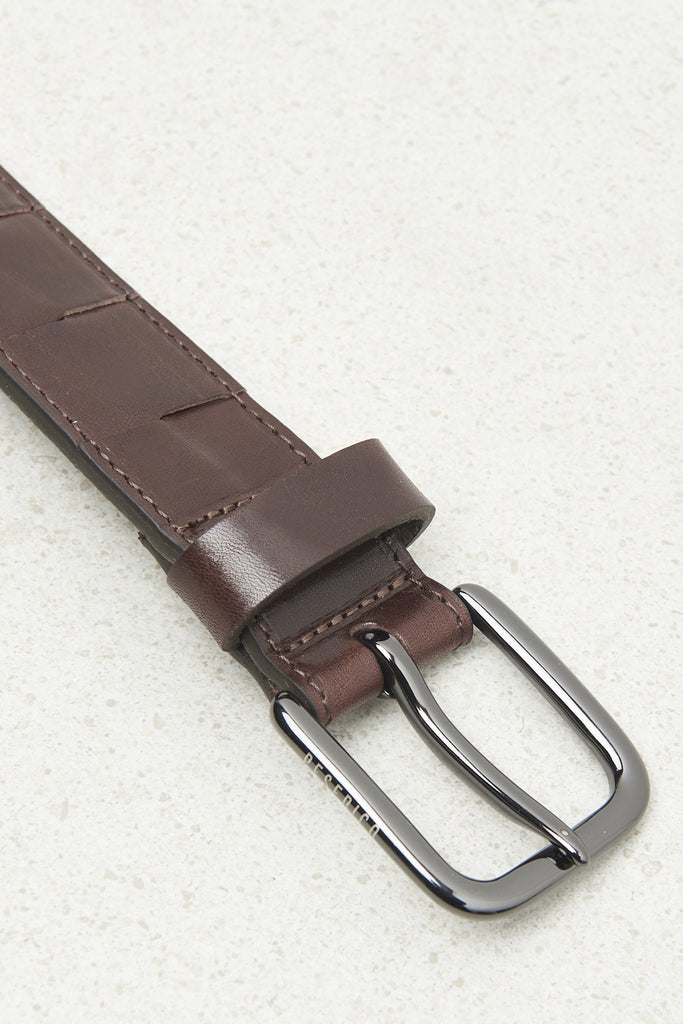 Braided leather belt  