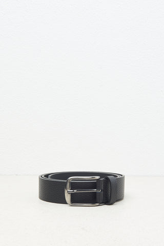 Genuine grained leather belt