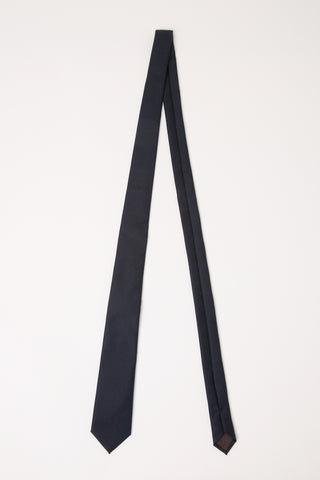 Cravatta in gabardina di pura lana 1 / 2