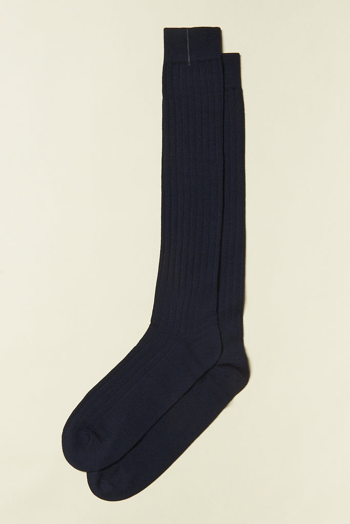 Long ribbed merino wool socks  