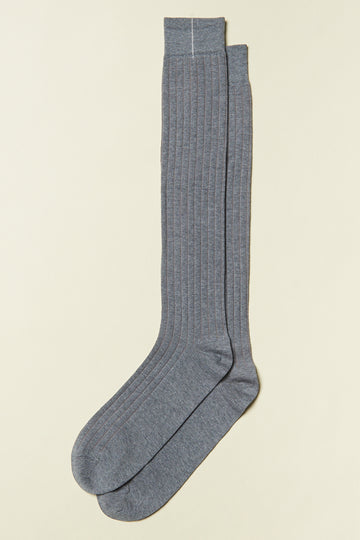 Long ribbed merino wool socks  