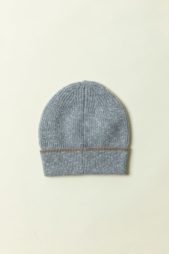 Fancy wool, cashmere and cotton blend beanie  