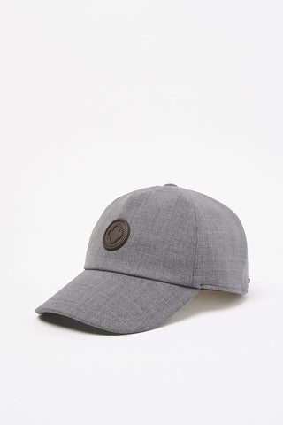 Cappello baseball in gabardina tecnica di lana